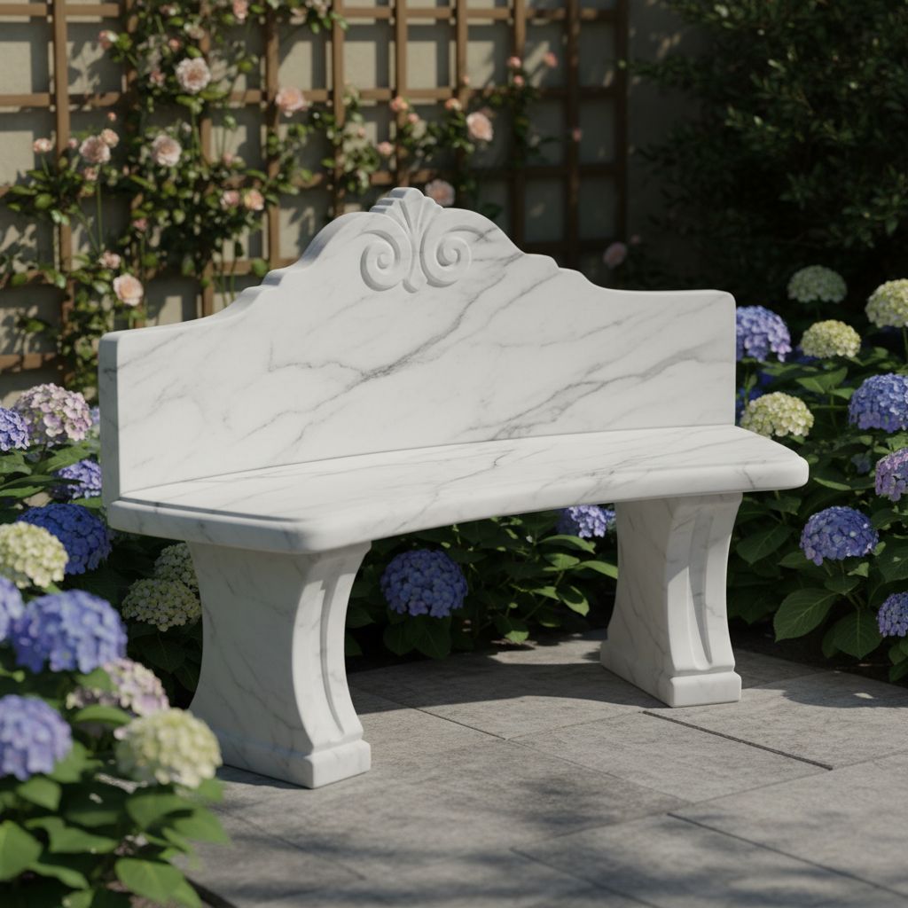 Banc de jardin - banc de marbre